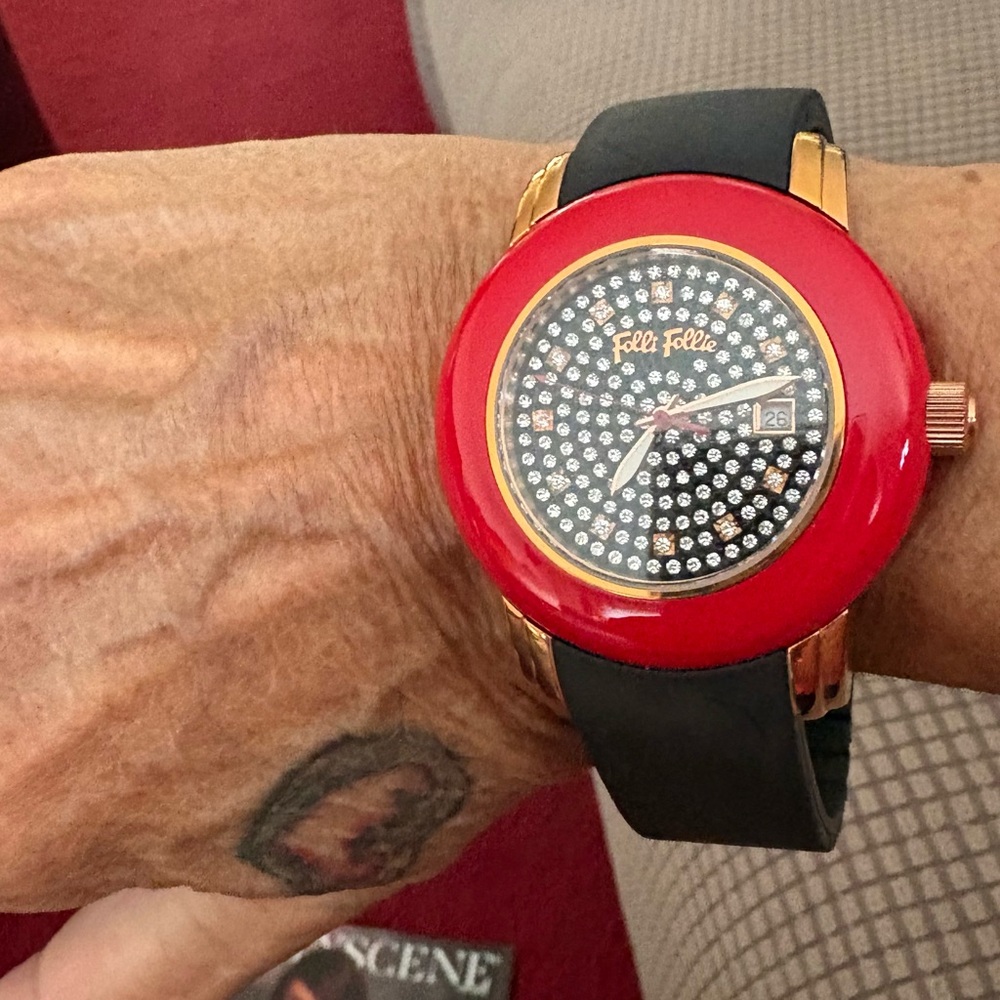Red and Black Wearable Watch